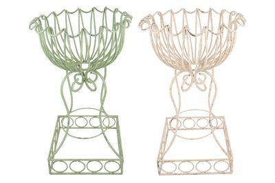 Daisy Iron Planter Garden Basket-Handmade-Solid Iron-13Wx26H inches