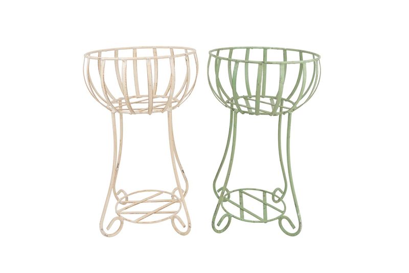 Lupy Iron Planter Garden Basket-Handmade-Solid Iron-9Wx18H inches
