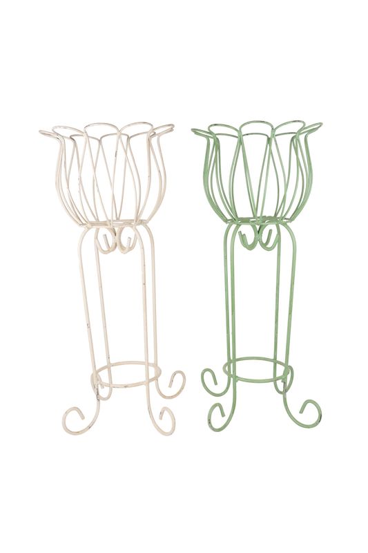 Tear Iron Planter Garden Basket-Handmade-Solid Iron-13Wx33H inches