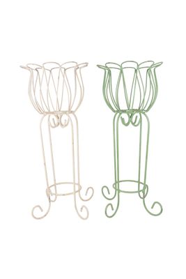 Tear Iron Planter Garden Basket-Handmade-Solid Iron-13Wx33H inches