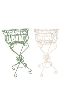 Maury Iron Planter Garden Basket-Handmade-Solid Iron-18Wx32H inches