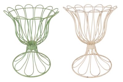 Copa Iron Planter Garden Basket-Handmade-Solid Iron-15Wx22H inches