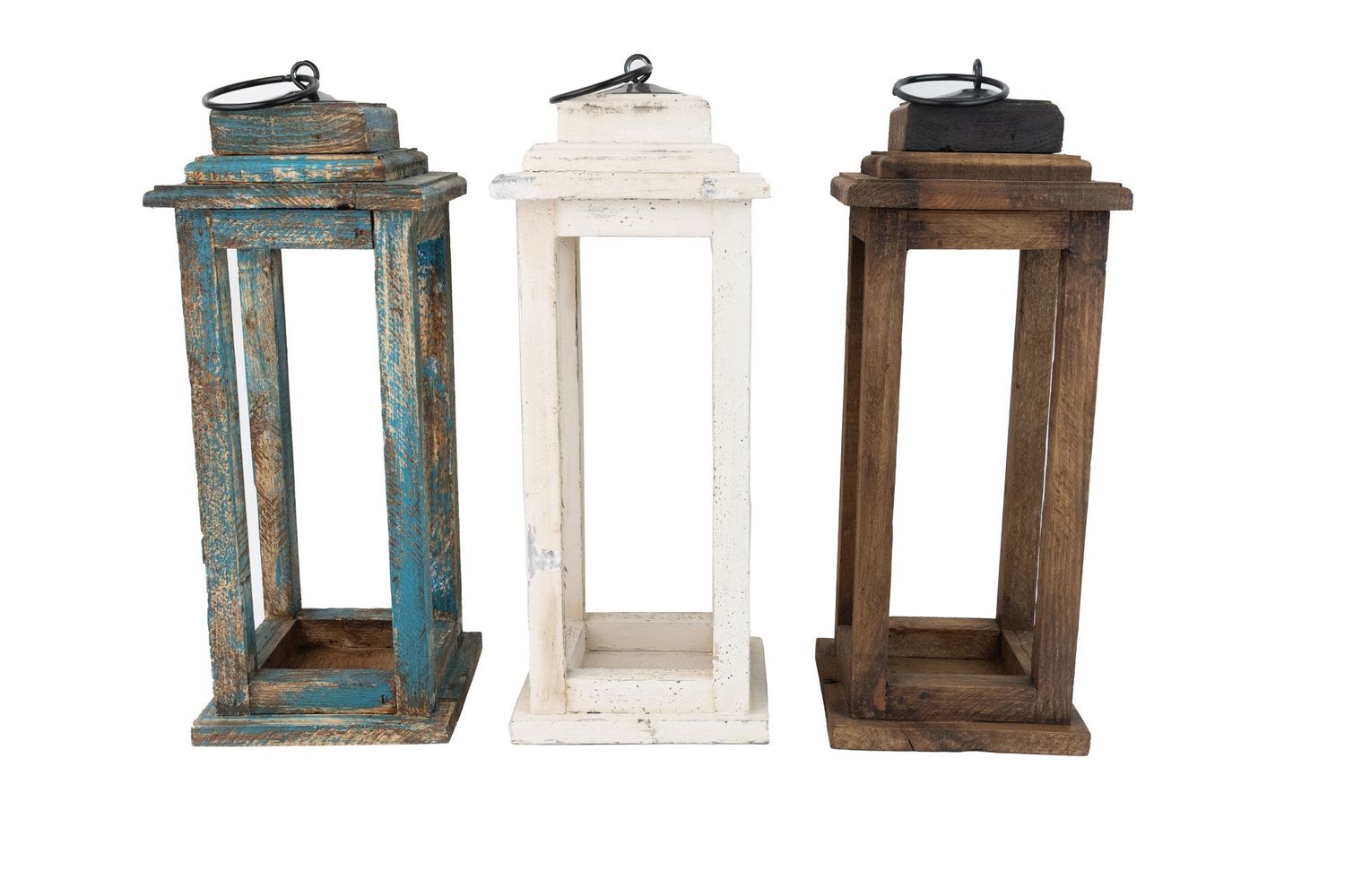 Monticello Lantern-Farmhouse Wood-7x7x17 inches-3 Color Choices-NEW