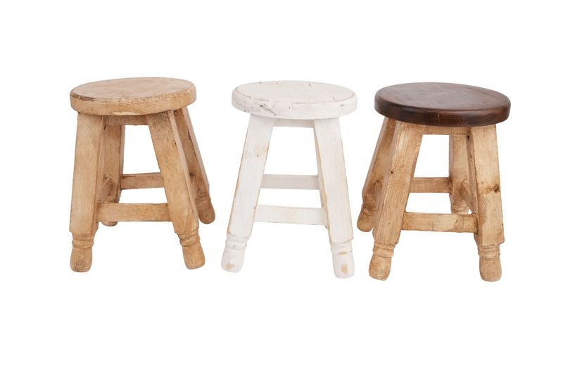 Farmhouse Rustic Wooden Stool-8x10 inches-3 Color Choices-NEW