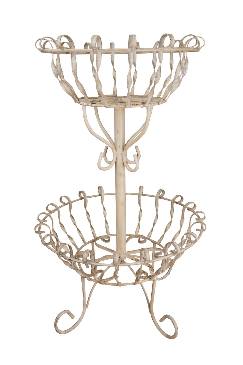 Kirby Double Garden Planter-Farmhouse-Fruit Basket-17x27 inches-White