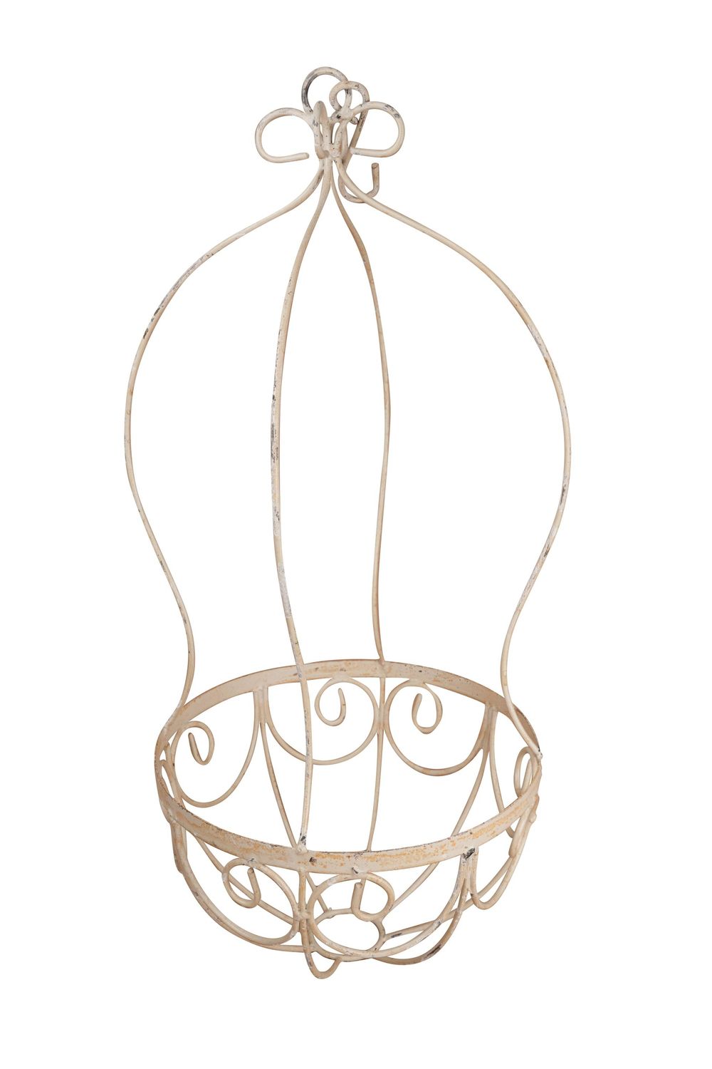 Peanut Farmhouse Hanging Planter Basket-14x31 inches-White