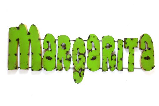 Margarita Metal Sign-Green-Handmade-Bar-Restaurant-48x15H inches