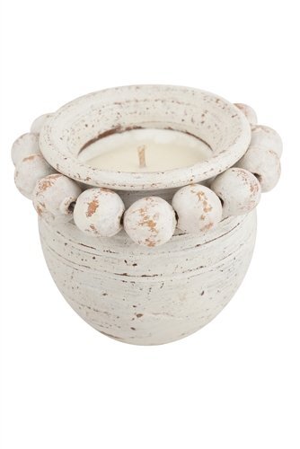 Beadzie Jar-Candle Pour-Clay Candle Vessel-5x4 in.-Two Colors