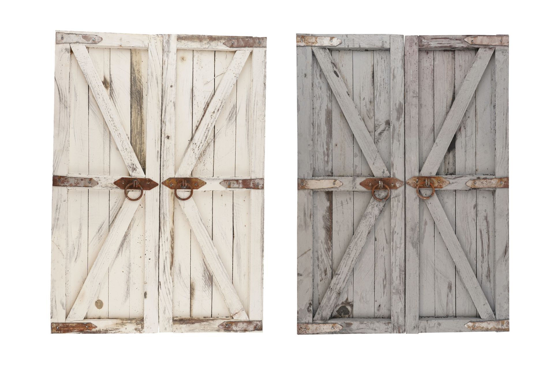 Canyon Hills Farmhouse Wall Decor Doors-Pair-24x31 inches-Three Colors