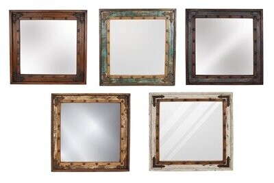 El Paso Rustic-Farmhouse-Accent Mirror-31x31 inches-Vanity Mirror El Paso Rustic-Farmhouse-Accent Mirror-31x31 inches-Vanity Mirror