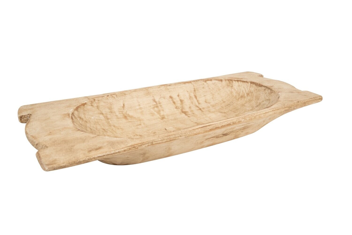 Eurostyle Deep Trencher Bowl-Primitive Farmhouse-12x26 inches, Colors: Antiqued White