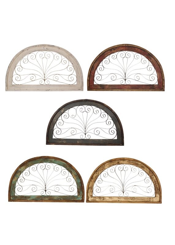 Half Moon Farmhouse Wall Window-Five Colors-43x26 inches