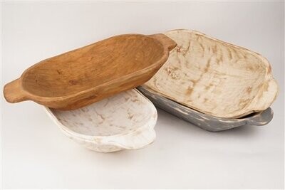 Heartland Wooden Farmhouse Rustic Carved Dough Bowl-9x20 inches Heartland Wooden Farmhouse Rustic Carved Dough Bowl-9x20 inches