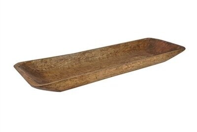 Long Santa Fe Wooden Dough Bowl-Batea-Farmhouse-7x39 Inches