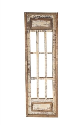 Monte Carlo-Farmhouse Wall Decor Window-12x38-Three Colors, Colors: Antiqued White