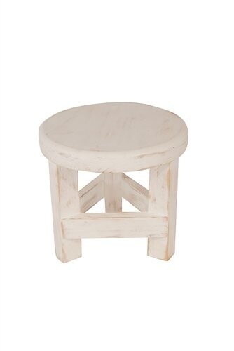 Round Stool-Newborn Prop-Baby Props-Colors-Clearance, Colors: Pure White