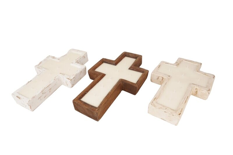 Cross-Large- Dough Bowl-Candle Ready-11x17 inches-3 Color Choices
