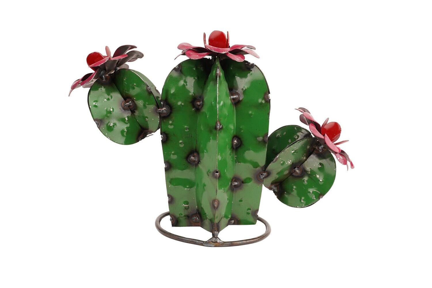 Sahuaro Metal Cactus-Garden-Desert Decor-Handmade-Three Sizes-Green Sahuaro Metal Cactus-Garden-Desert Decor-Handmade-Three Sizes-Green, SIZE: Small-13x5x10H Inches