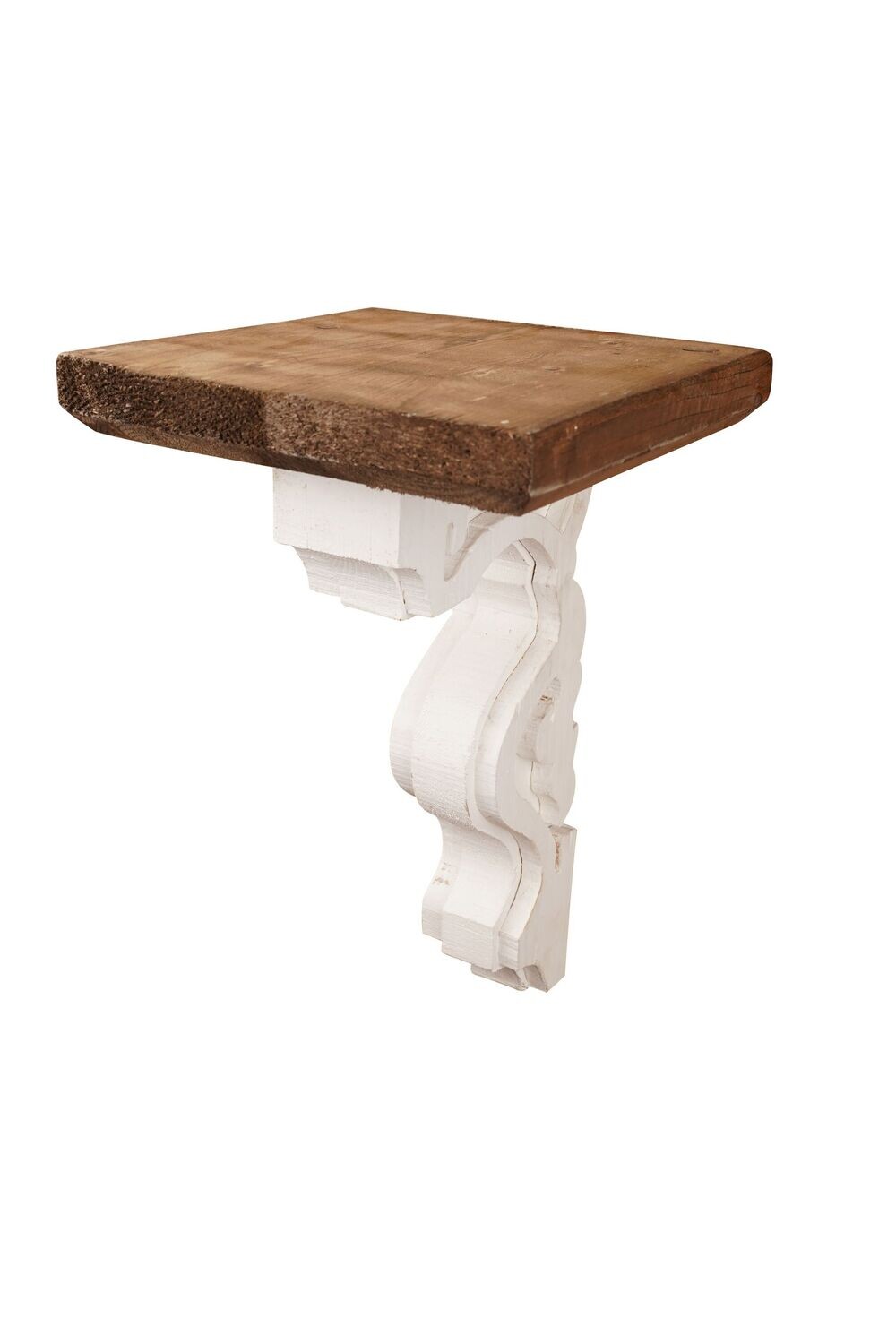 Oak Ridge Farmhouse Wood Corbel Shelf-Rustic-10Wx10Dx17H inches