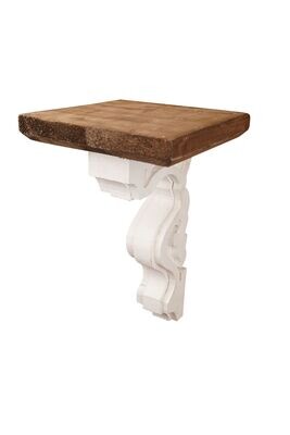 Oak Ridge Farmhouse Wood Corbel Shelf-Rustic-10Wx10Dx17H inches