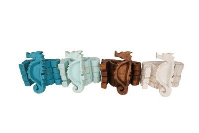 Seahorse Dough Bowl-5x12 inch-Sea Life-Candle Ready-Seahorse