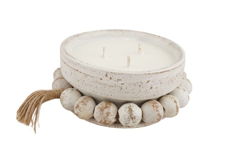 Beadzie-Candle Pour-Clay Candle Vessel-#1 Best Seller-White