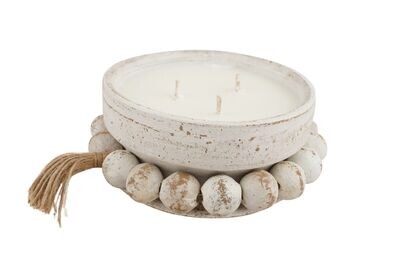 Beadzie-Candle Pour-Clay Candle Vessel-#1 Best Seller-White