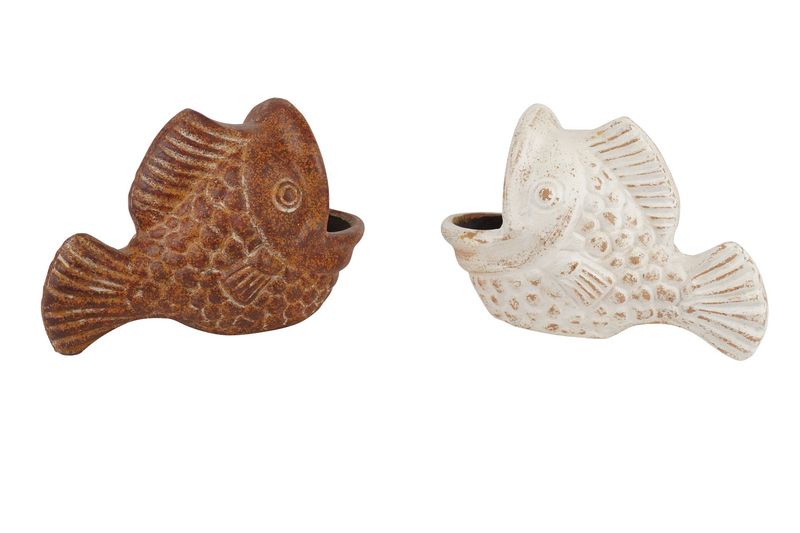 Bonnie the Big Mouth Planter Fish-Garden-Clay-16Wx8Dx11H inches