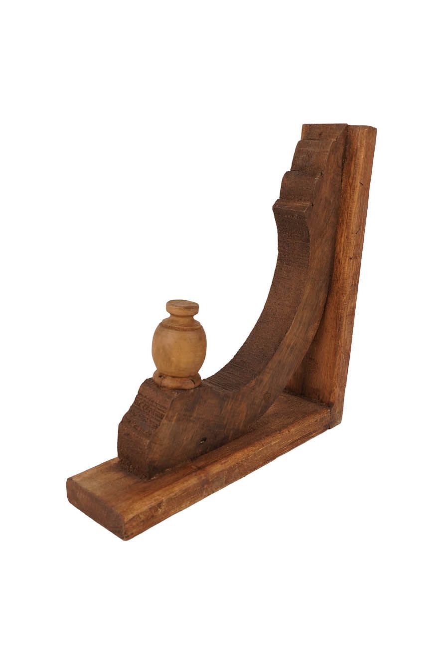 Fancy Farmhouse Wood Corbel-Rustic-Bookends-3Wx10Dx11H inches-3 Colors, COLOR: Waxed