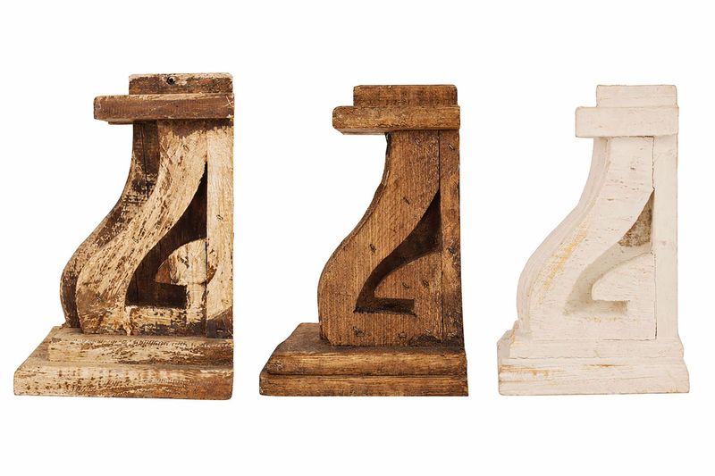 Mini Farmhouse Corbel-Mini-Book End-Wood-5Wx7Dx9H inch-Mini-3 Colors