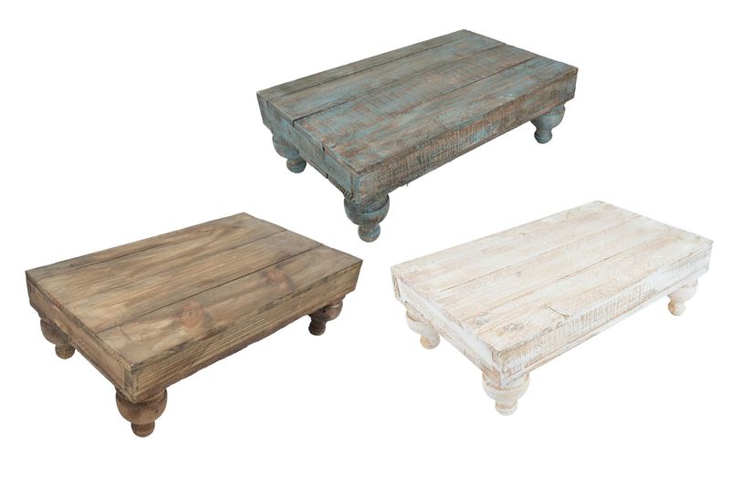 Large-Reclaimed Wood Cake Table-Repurposed-20x12x6.5H-Riser-3 Color Choices