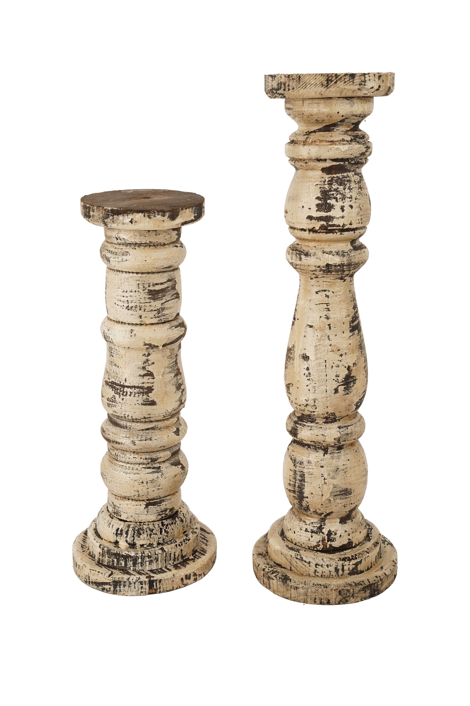 Dupree Candle Holder Set 2-Wooden Farmhouse-Rustic-Two Colors