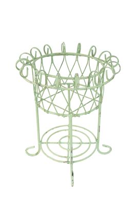 Willard Farmhouse Metal Planter Basket-White-12x15H-Willard Willard Farmhouse Metal Planter Basket-White-12x15H-Willard