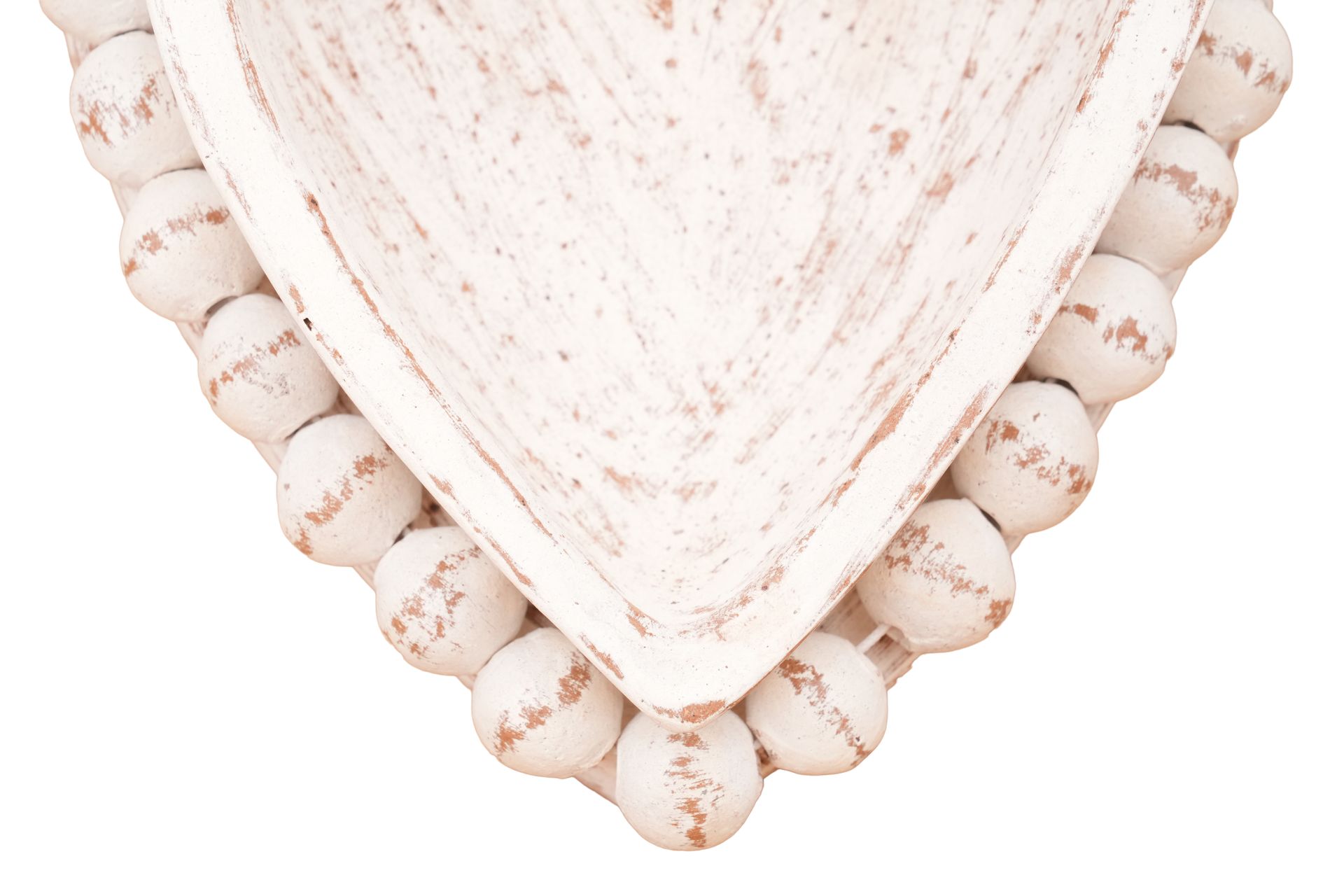 NEW SIZE-Beading Heart™-Candle Ready-Clay Candle Vessel-7 x 7 x 2 inches-Original Design-White