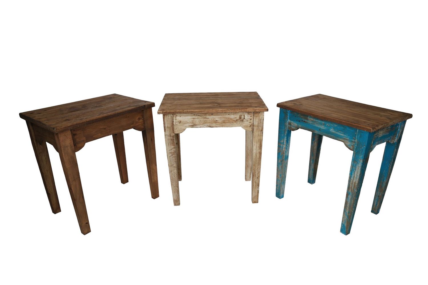 Tobin Farmhouse Display Table-Wood-18x12x18H inches-Three Color Choices