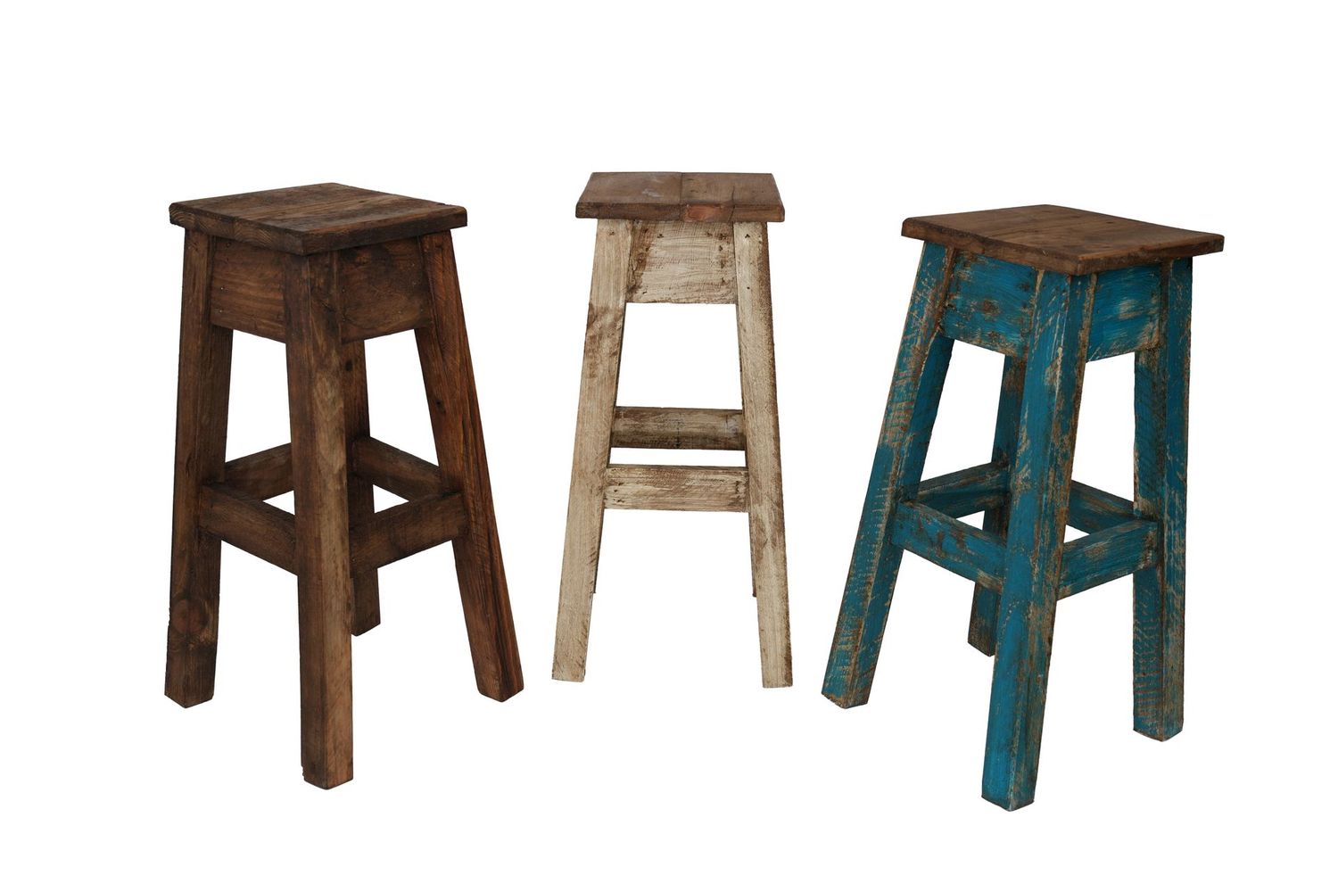 Finn Farmhouse Rustic Display Wood Stool-7x7x18 inches-Three Color Choices Finn Farmhouse Rustic Display Wood Stool-7x7x18 inches-Three Color Choices