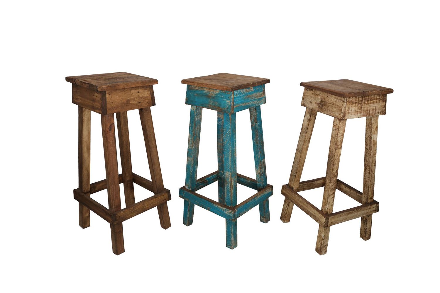 Lost Creek Farmhouse Display Wood Stool-Home-9x9x24 inches-Three Color Choices