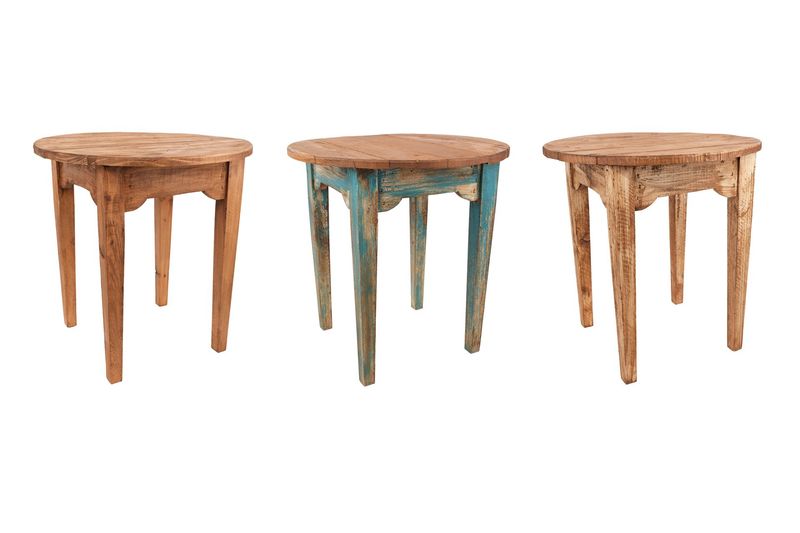 Dawson Farmhouse Display Table-Wood-18x18 inches-Three Color Choices