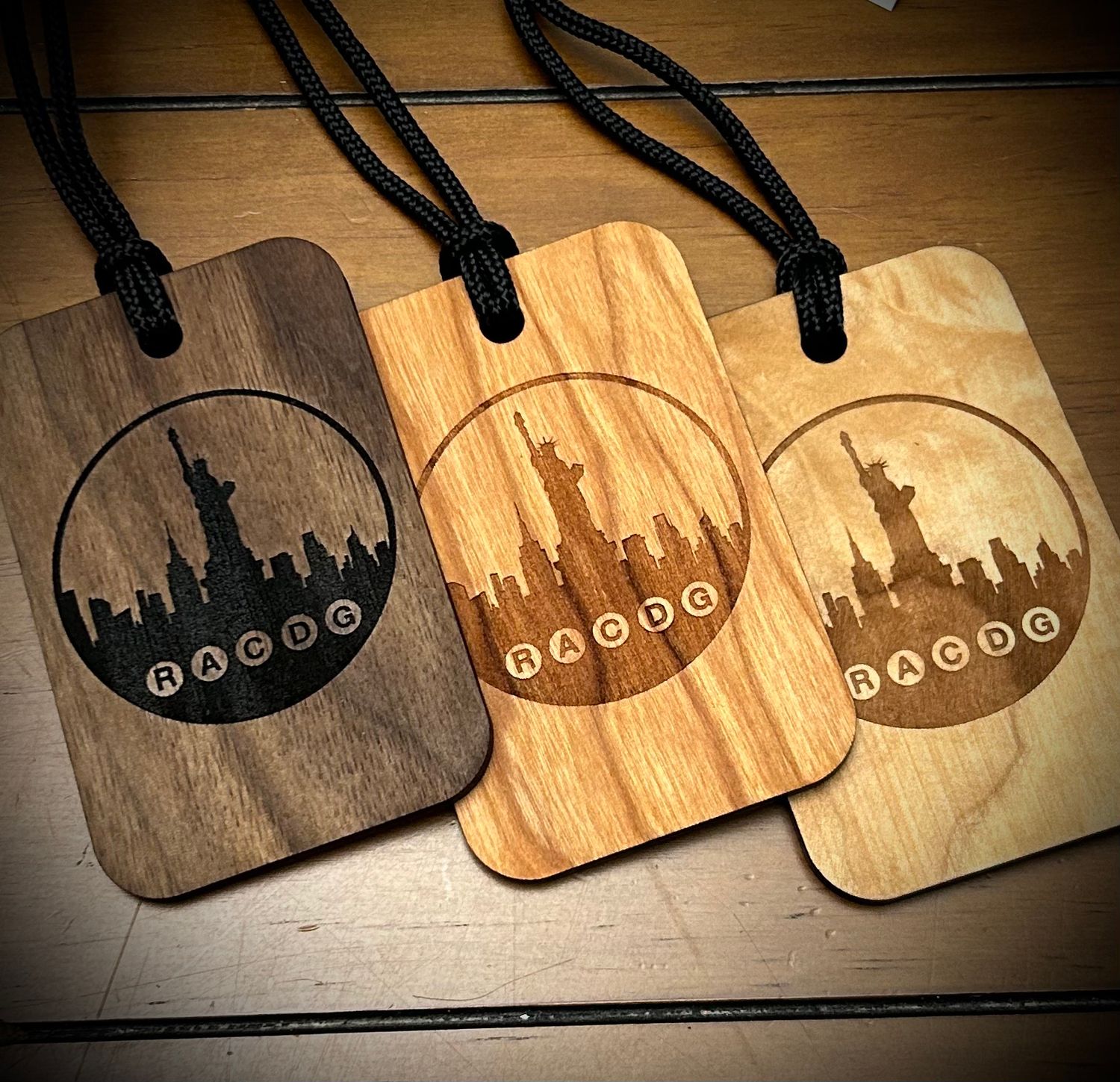 Engraved Wood Bag Tag