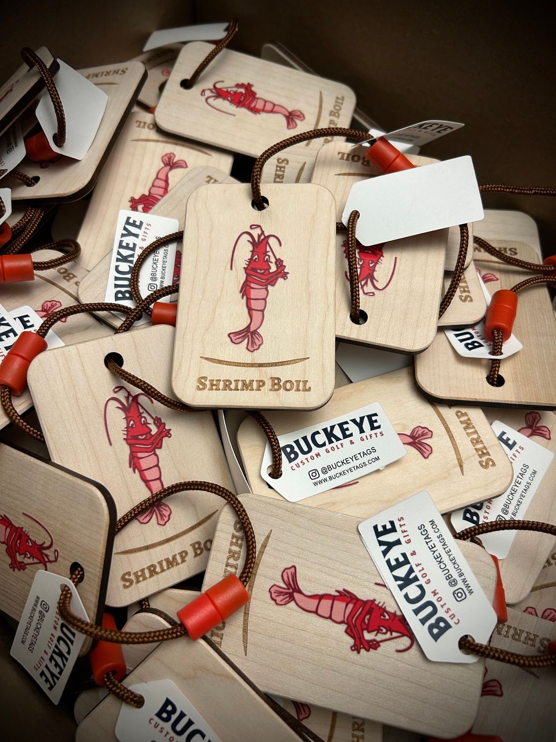 Color Print Wood Bag Tag