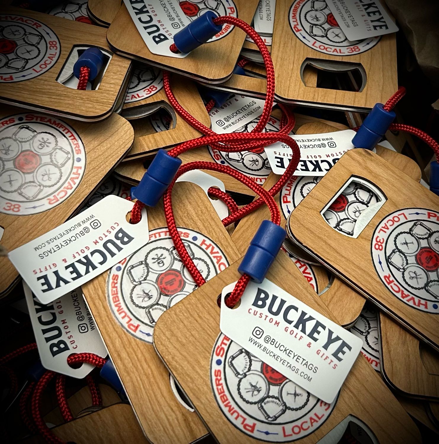 Wood Bottle Opener Bag Tag
