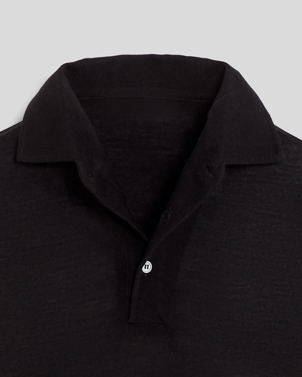 Knitwear: Polo super ligth con collo camicia e paramontura in cashemre-silk-wool