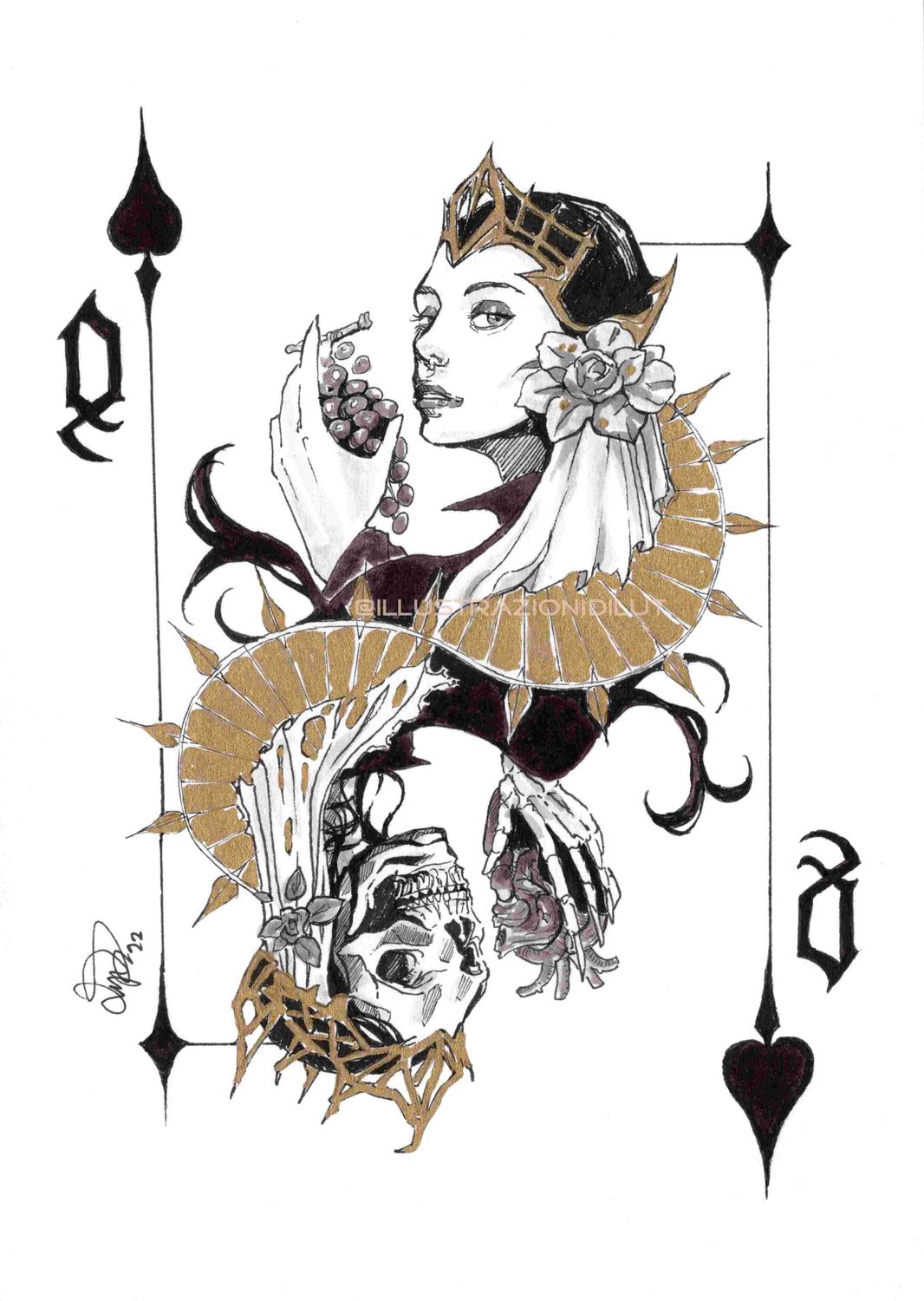 Queen of Cards Art Print