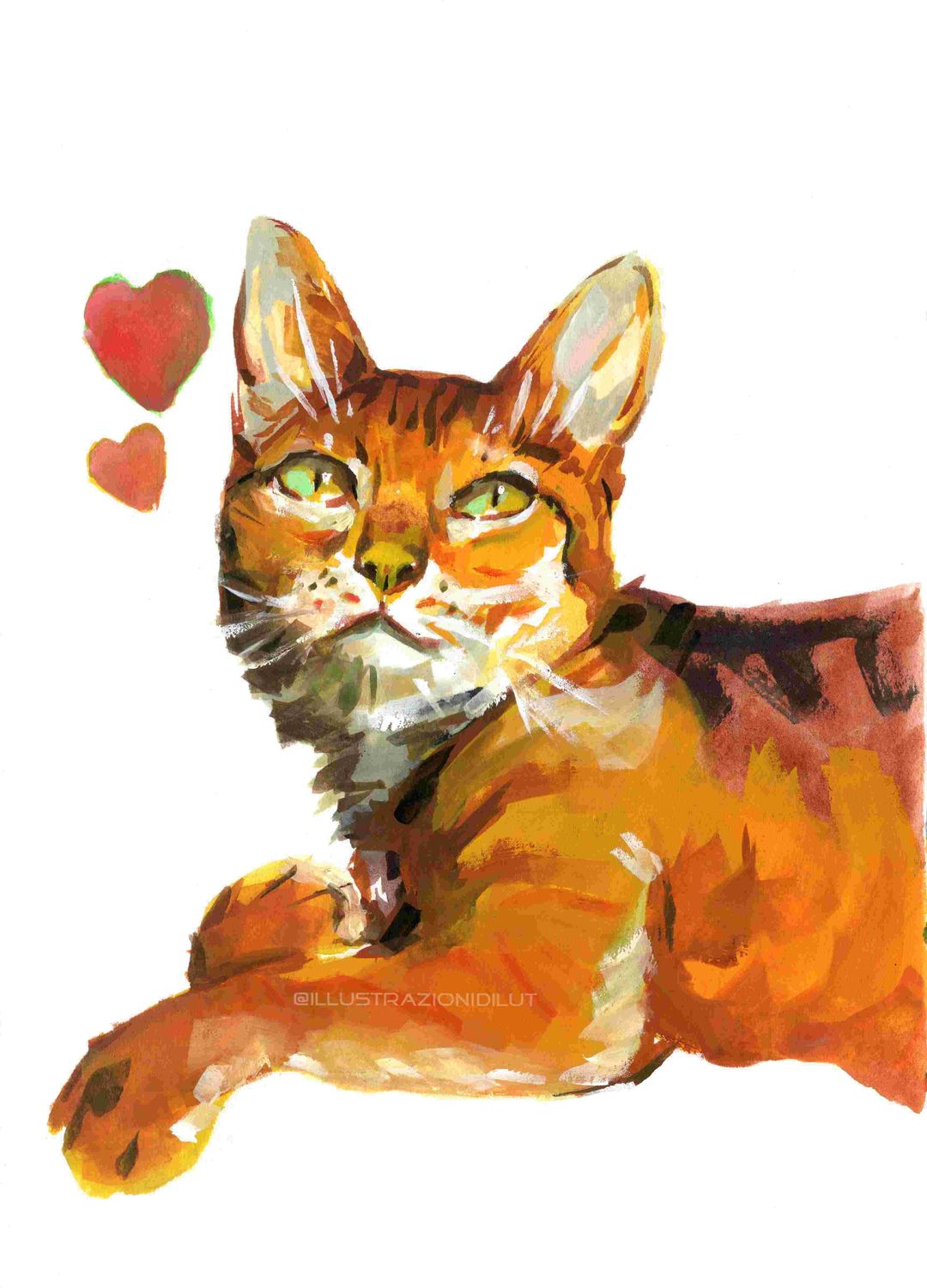 Hearty Red Cat Art Print