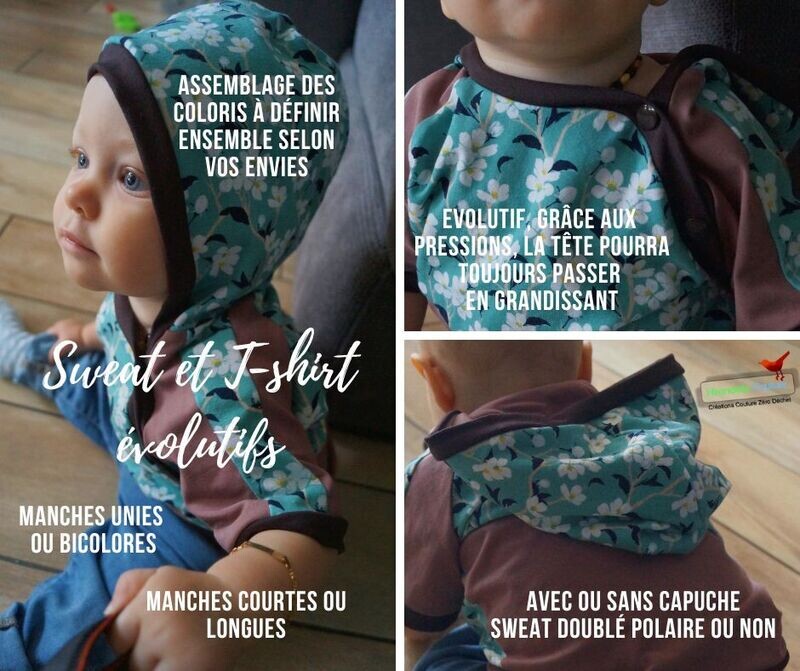 Sarouel évolutif/Legging/Short/T-Shirt Cerisier en fleurs