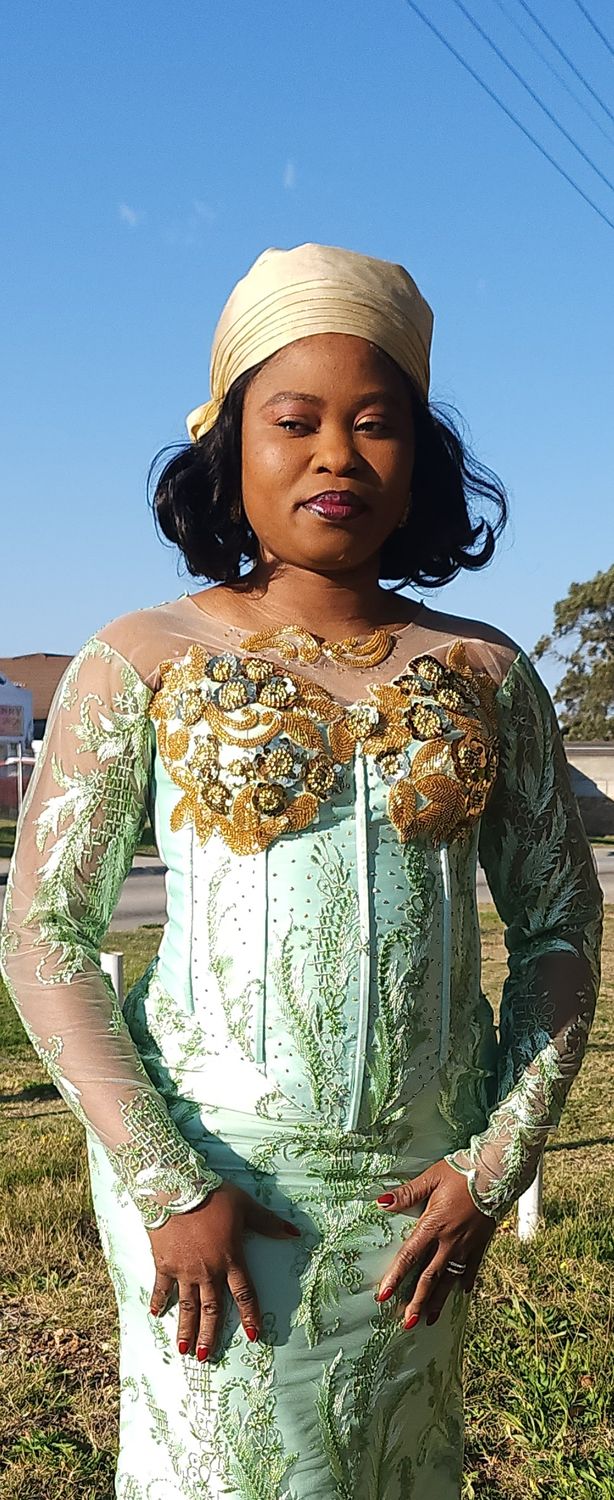 Stylish long lace gown