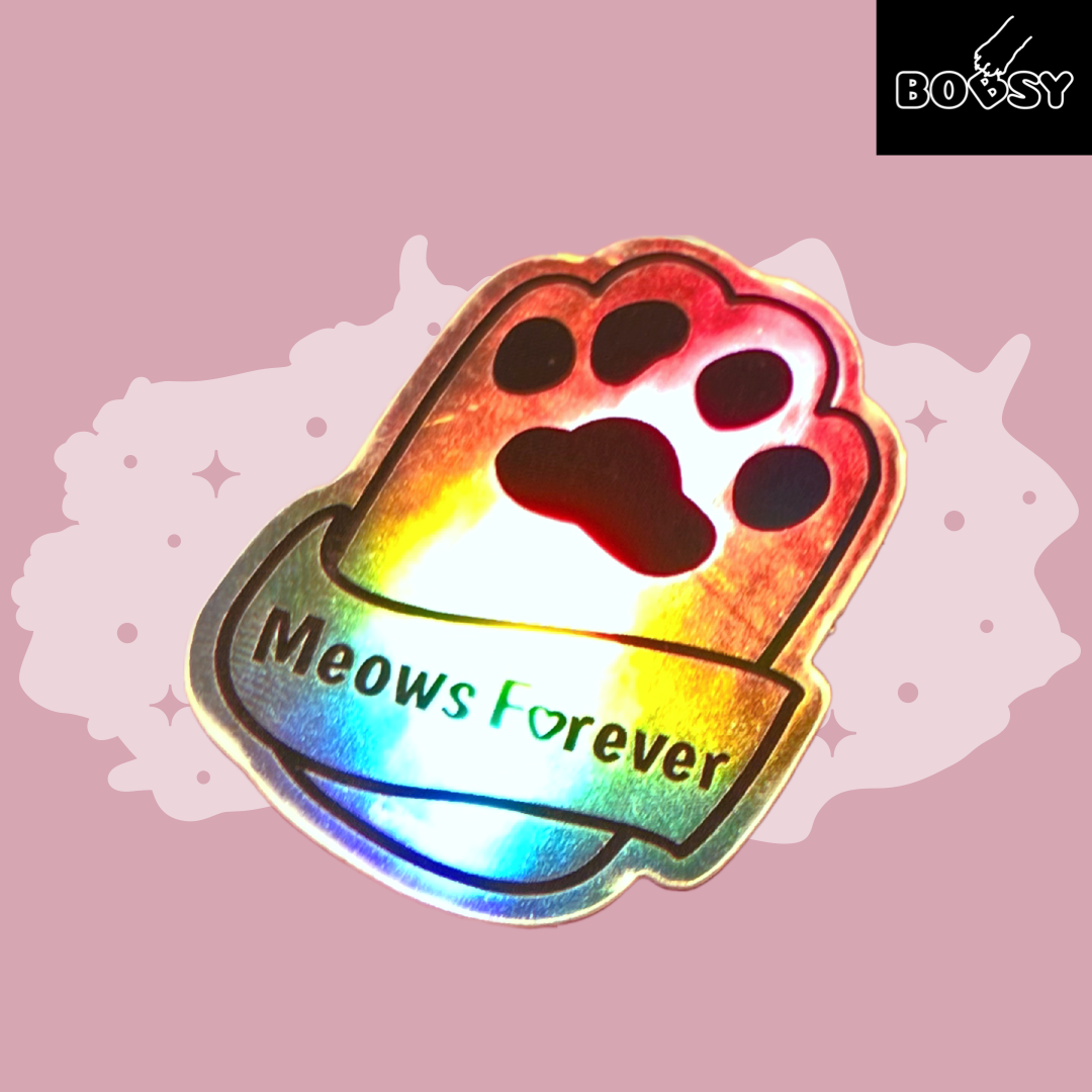 Meows Forever – formskuret klistermärke