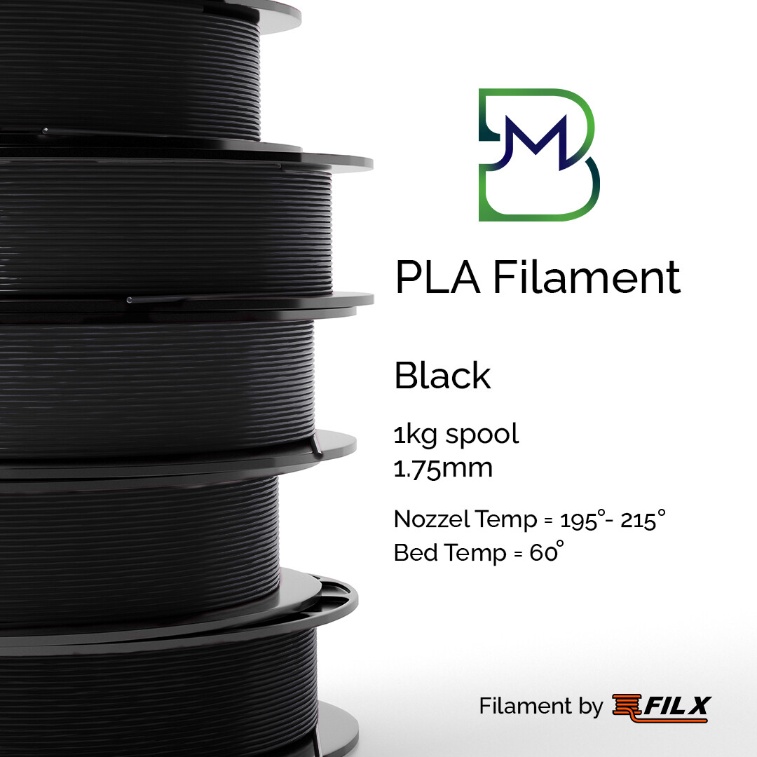 Fil X Black PLA 1.75mm Filament