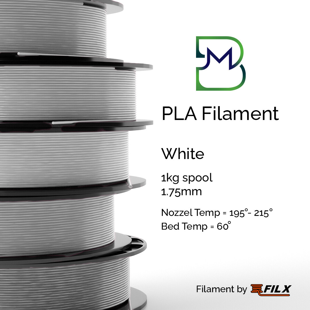 Fil X White PLA 1.75mm Filament