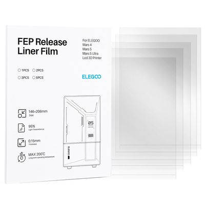 FEP Film for Elegoo Mars 4/5/5 Ultra (5 Pcs)